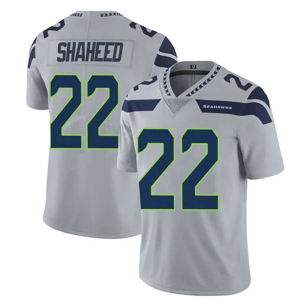 PETTCS S.Seahawks #22 Rashid Shaheed Player Gray Limited Vapor Untouchable Home Game Stitched Jerseys