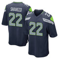 PETTCS S.Seahawks #22 Rashid Shaheed Player Navy Home Game Stitched Jerseys