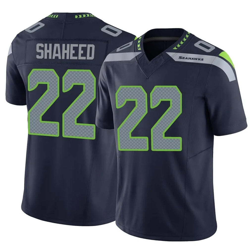 PETTCS S.Seahawks #22 Rashid Shaheed Player Navy Limited Vapor F.U.S.E. Home Game Stitched Jerseys