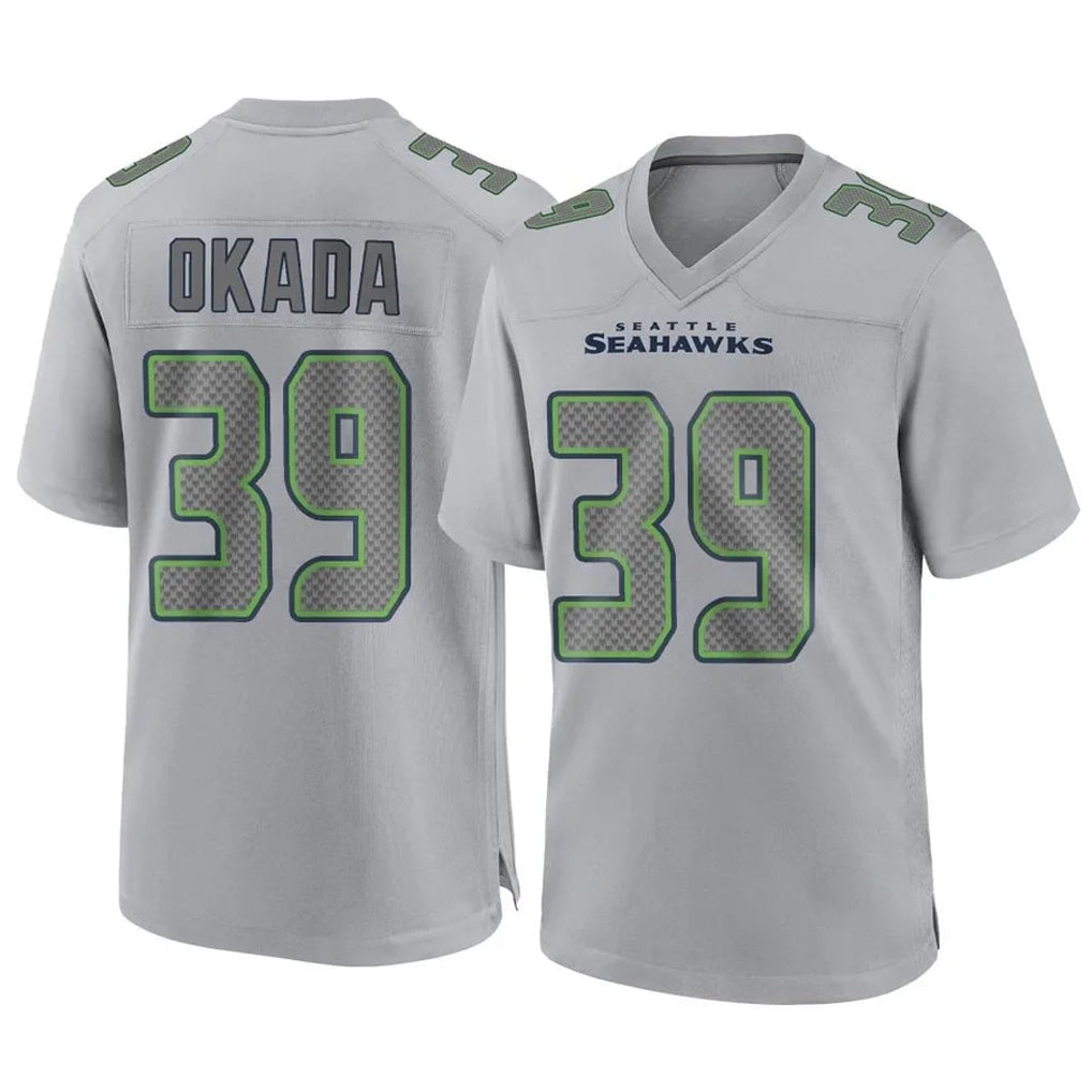 PETTCS S.Seahawks #39 Ty Okada Player Gray Atmosphere Fashion Home Game Stitched Jerseys