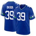 PETTCS S.Seahawks #39 Ty Okada Player Royal Throwback Home Game Stitched Jerseys