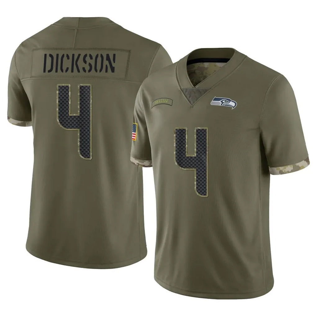 PETTCS S.Seahawks #4 Michael Dickson Player Olive Limited Salute To Service Home Game Stitched Jerseys