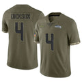 PETTCS S.Seahawks #4 Michael Dickson Player Olive Limited Salute To Service Home Game Stitched Jerseys