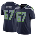 PETTCS S.Seahawks #67 Charles Cross Player Navy Limited Vapor F.U.S.E. Home Game Stitched Jerseys