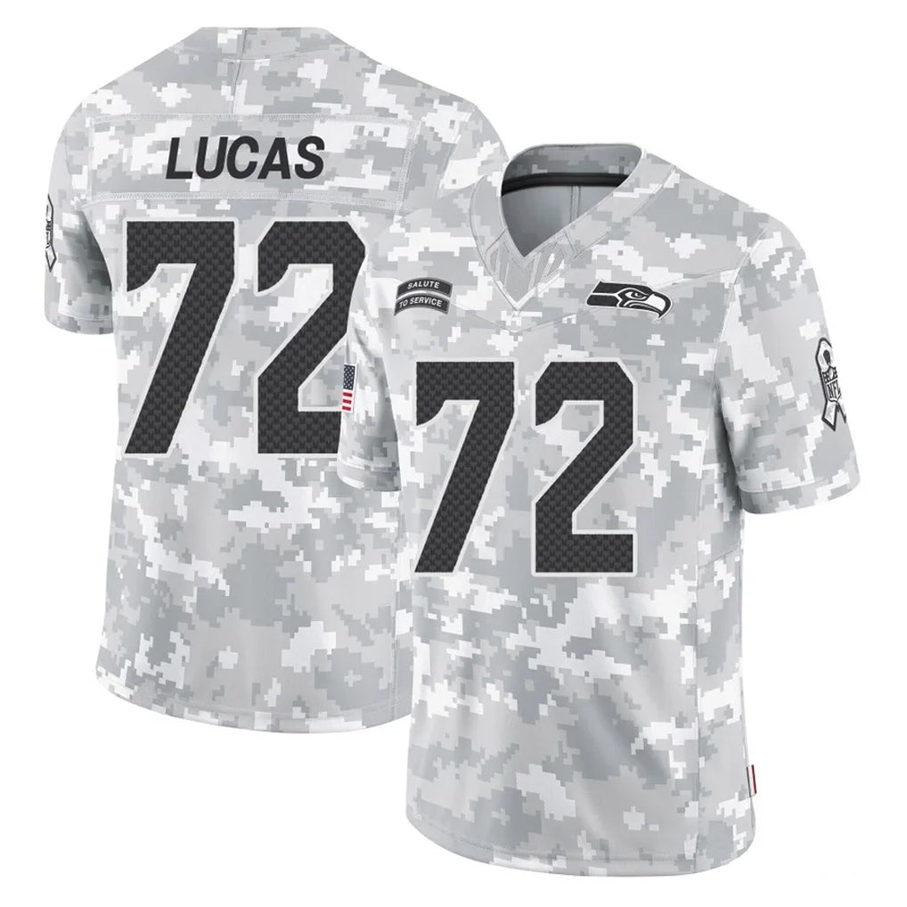 PETTCS S.Seahawks #72 Abraham Lucas Player Arctic Camo Limited Salute To Service Home Game Stitched Jerseys