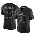 PETTCS S.Seahawks #88 AJ Barner Player Black Limited Reflective Home Game Stitched Jerseys