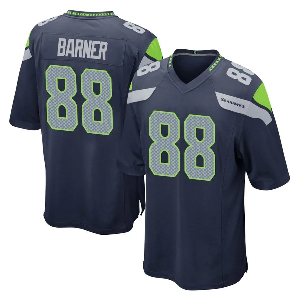 PETTCS S.Seahawks #88 AJ Barner Player Navy Home Game Stitched Jerseys