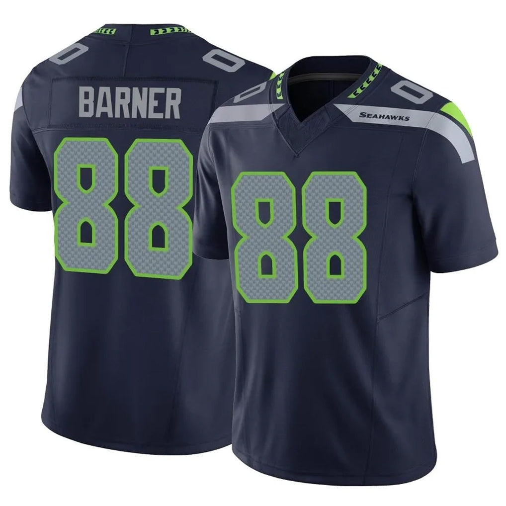 PETTCS S.Seahawks #88 AJ Barner Player Navy Limited Vapor F.U.S.E. Home Game Stitched Jerseys