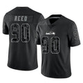 PETTCS S.Seahawks #90 Jarran Reed Player Black Limited Reflective Home Game Stitched Jerseys