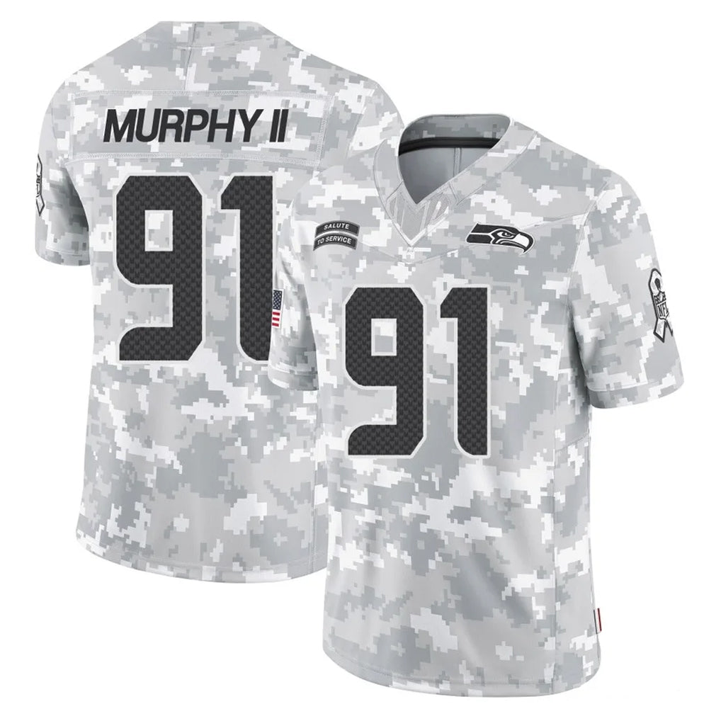 PETTCS S.Seahawks #91 Byron Murphy II Player Arctic Camo Limited Salute To Service Home Game Stitched Jerseys