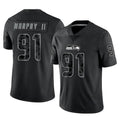 PETTCS S.Seahawks #91 Byron Murphy II Player Black Limited Reflective Home Game Stitched Jerseys