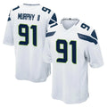 PETTCS S.Seahawks #91 Byron Murphy II Player White Home Game Stitched Jerseys
