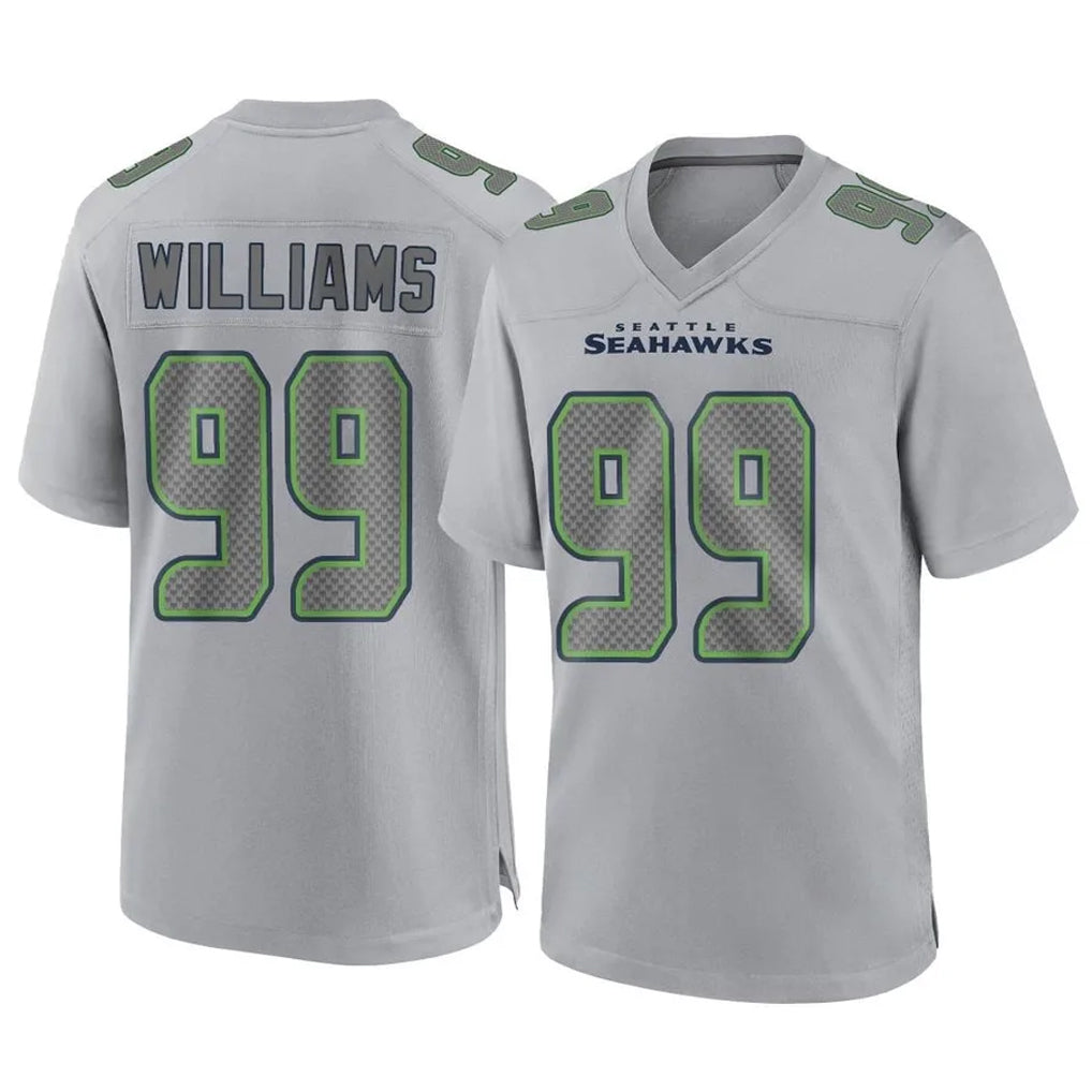 PETTCS S.Seahawks #99 Leonard Williams Player Gray Atmosphere Fashion Home Game Stitched Jerseys