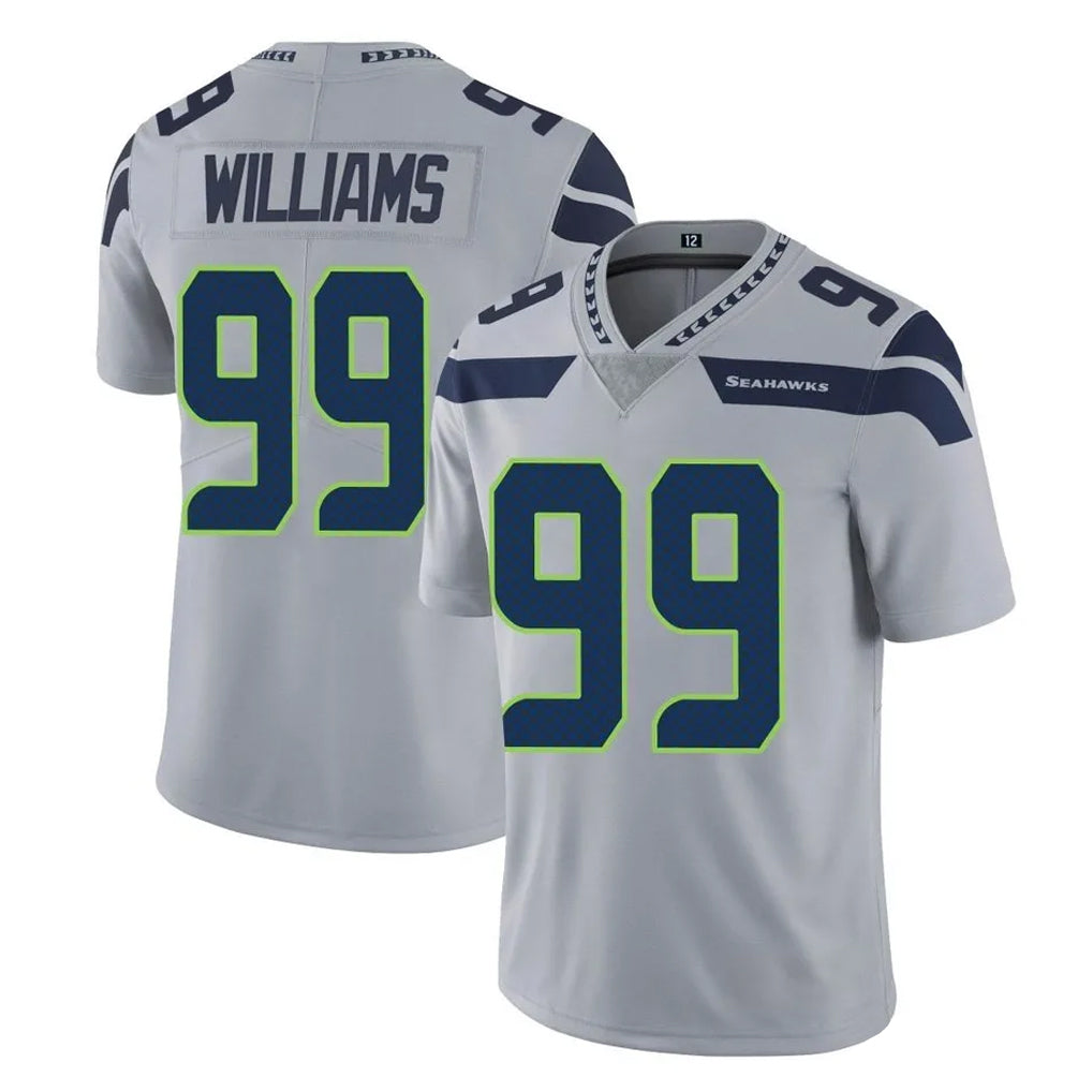 PETTCS S.Seahawks #99 Leonard Williams Player Gray Limited Vapor Untouchable Home Game Stitched Jerseys