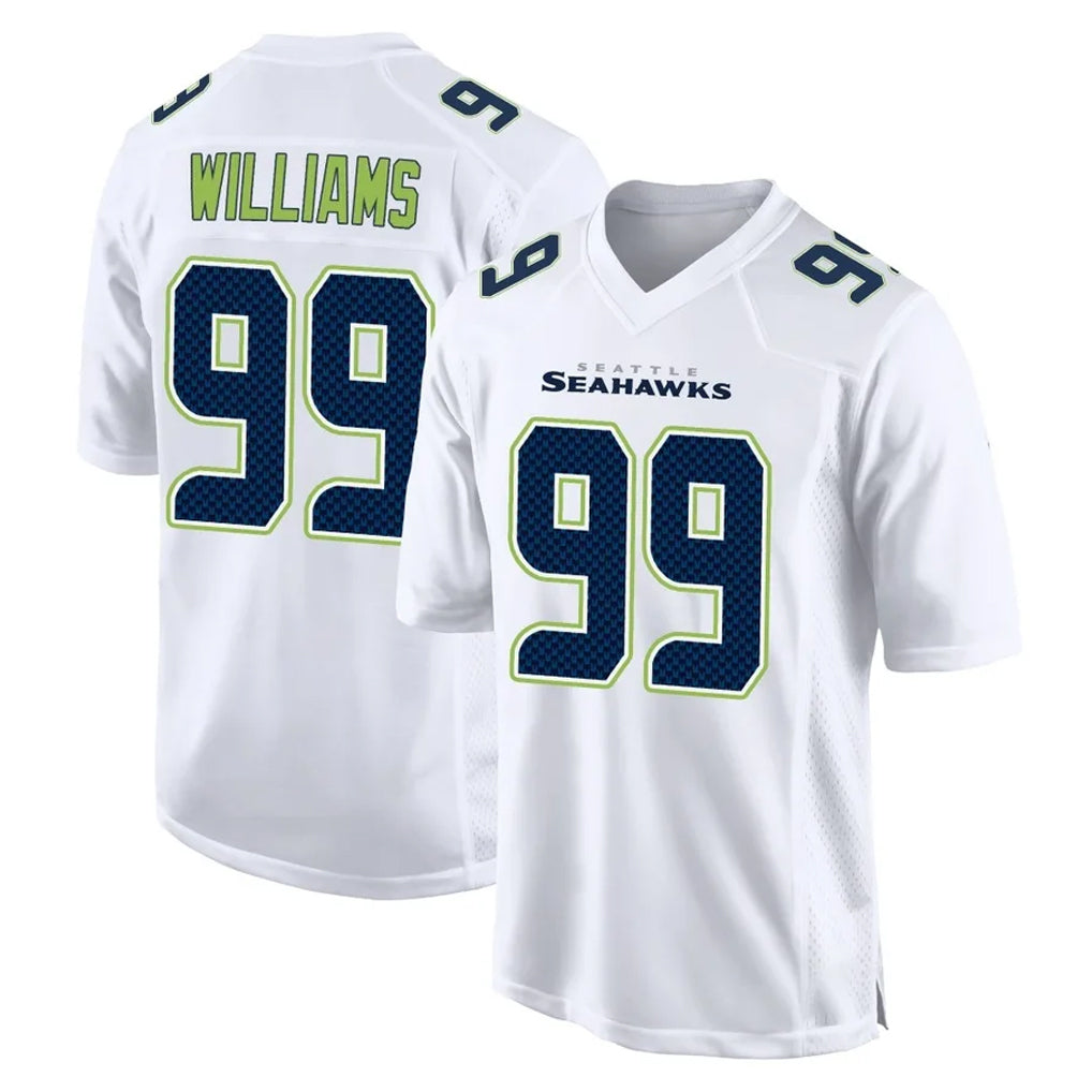 PETTCS S.Seahawks #99 Leonard Williams Player White Tundra Fashion Home Game Stitched Jerseys