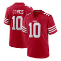 PETTCS SF.49ers #10 Mac Jones Player Red Game Home Stitched Jerseys