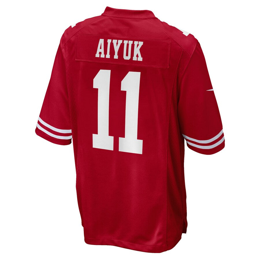 PETTCS SF.49ers #11 Brandon Aiyuk Player Scarlet Game Stitched Jerseys