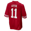 PETTCS SF.49ers #11 Brandon Aiyuk Player Scarlet Game Stitched Jerseys