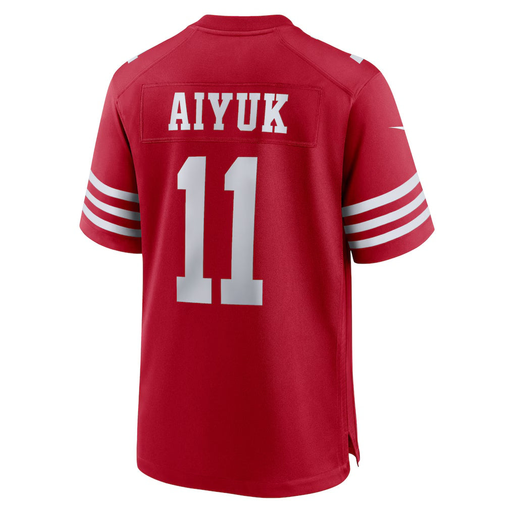 PETTCS SF.49ers #11 Brandon Aiyuk Scarlet Game Player Stitched Jerseys