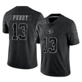 PETTCS SF.49ers #13 Brock Purdy Player Black Limited Reflective Home Game Stitched Jerseys
