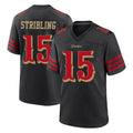 PETTCS SF.49ers #15 De'Zhaun Stribling Player Black Rivalries Collection Home Game Stitched Jerseys