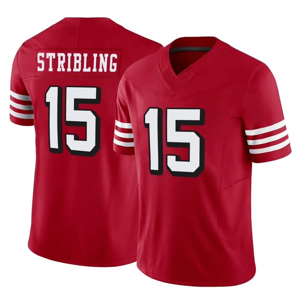 PETTCS SF.49ers #15 De'Zhaun Stribling Player Red Limited Alternate Vapor F.U.S.E. Home Game Stitched Jerseys