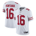 PETTCS SF.49ers #16 Joe Montana Player Vapor Untouchable Limited Throwback White Stitched Jerseys