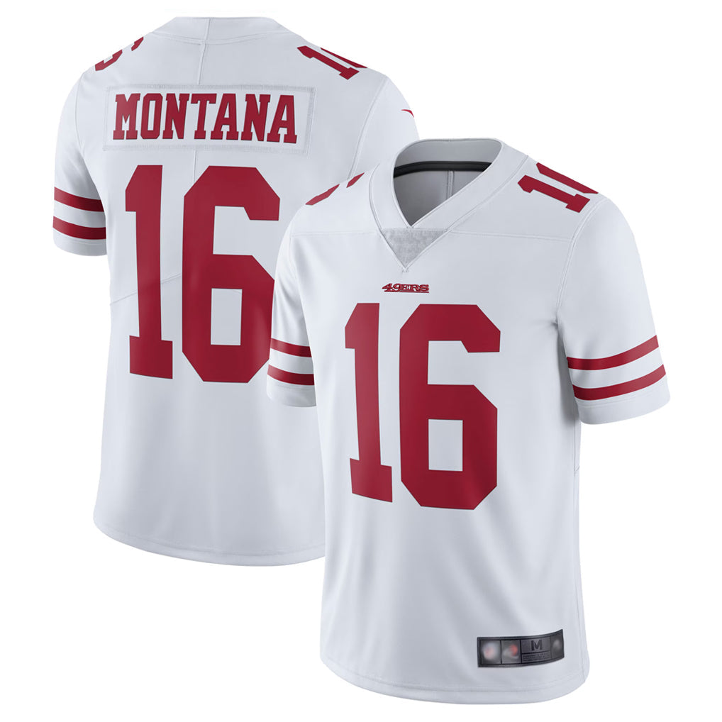 PETTCS SF.49ers #16 Joe Montana Player Vapor Untouchable Limited Throwback White Stitched Jerseys