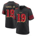 PETTCS SF.49ers #19 Deebo Samuel Sr. Player Black Rivalries Collection Home Game Stitched Jerseys