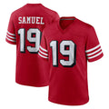 PETTCS SF.49ers #19 Deebo Samuel Sr. Player Red Limited Alternate Home Game Stitched Jerseys