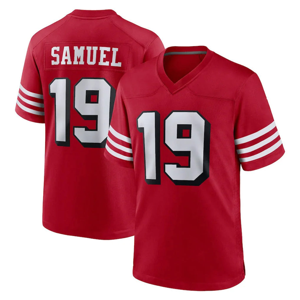 PETTCS SF.49ers #19 Deebo Samuel Sr. Player Red Limited Alternate Home Game Stitched Jerseys