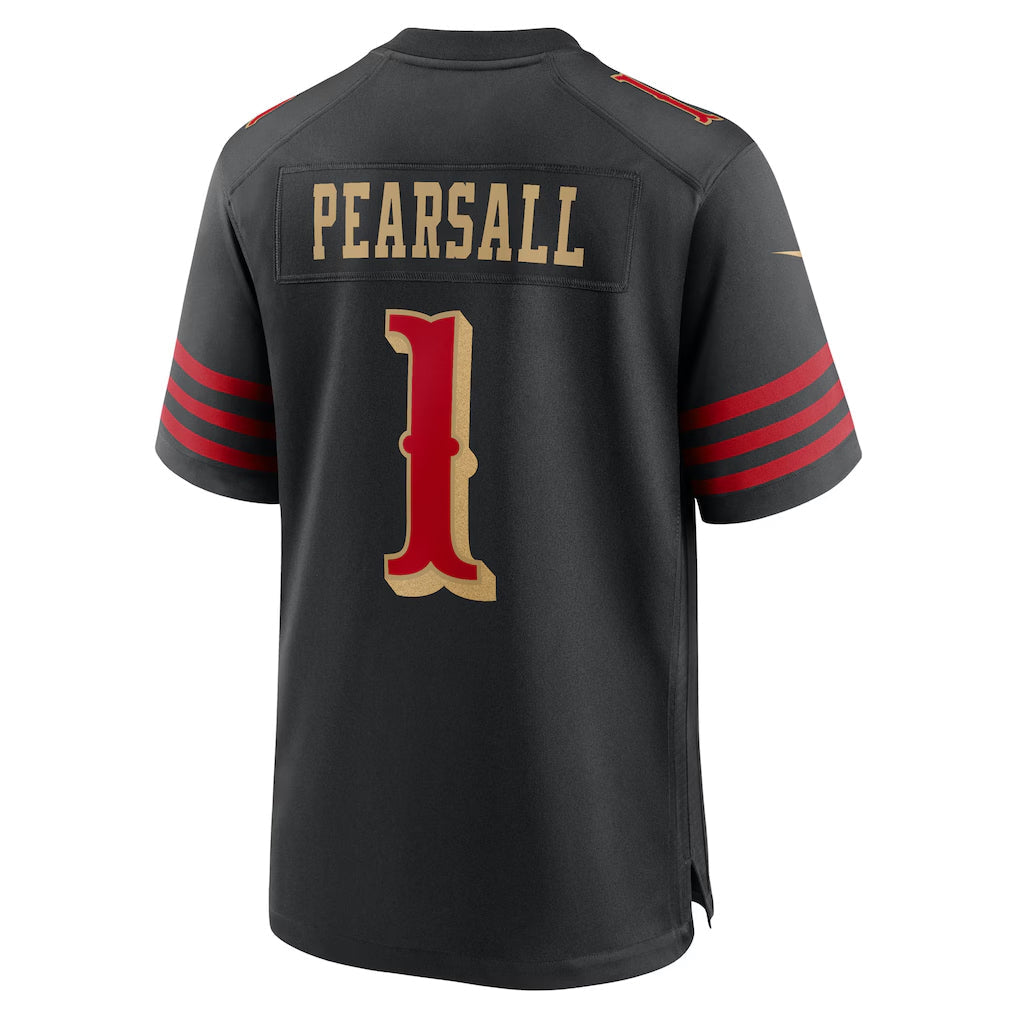 PETTCS SF.49ers #1 Ricky Pearsall Player Black Rivalries Collection Game Stitched Jerseys