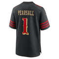 PETTCS SF.49ers #1 Ricky Pearsall Player Black Rivalries Collection Game Stitched Jerseys