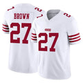 PETTCS SF.49ers #27 Ji'Ayir Brown Player White Limited Vapor F.U.S.E. Home Game Stitched Jerseys