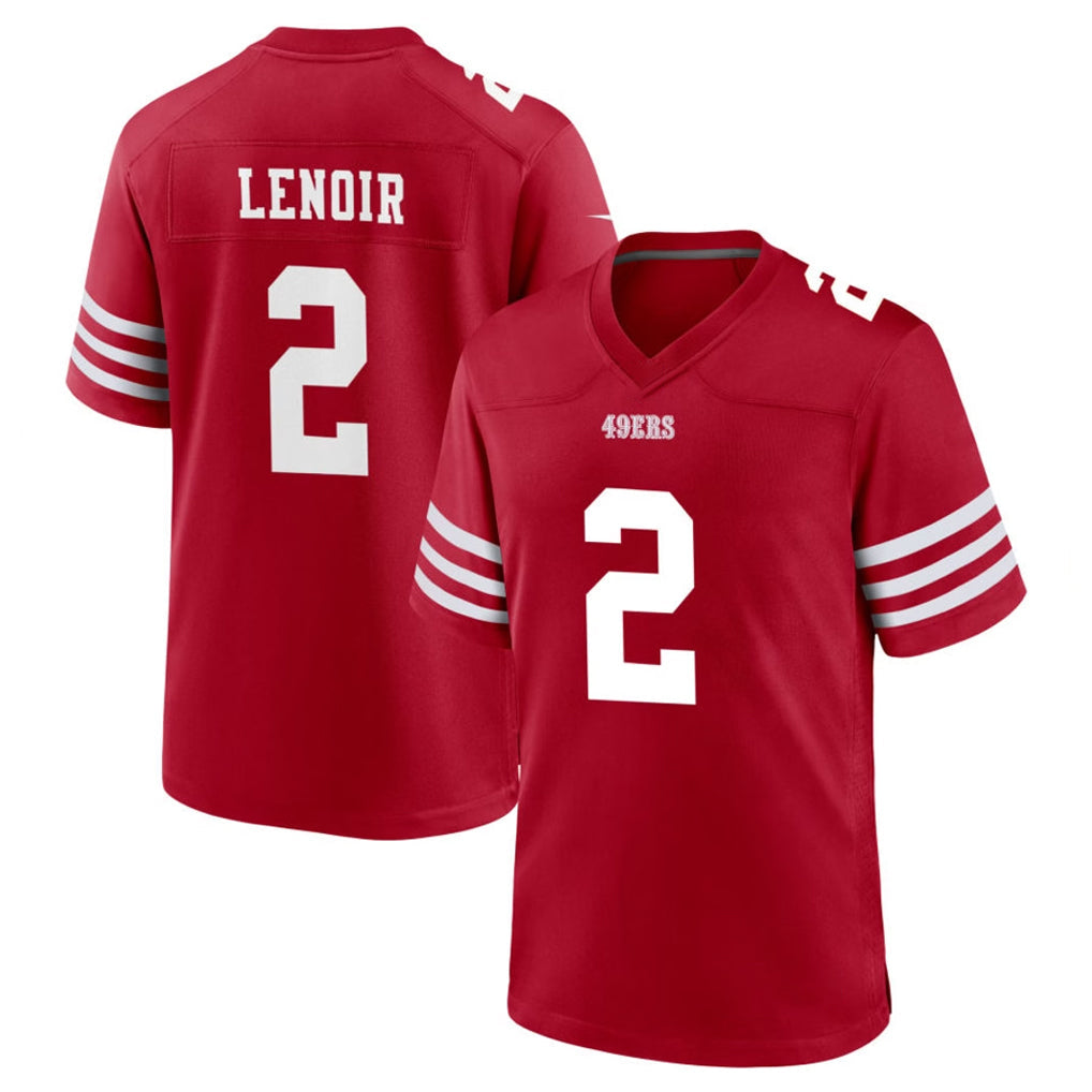 PETTCS SF.49ers #2 Deommodore Lenoir Player Red Game Home Stitched Jerseys