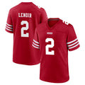 PETTCS SF.49ers #2 Deommodore Lenoir Player Red Game Home Stitched Jerseys