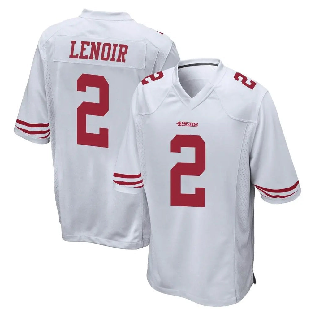 PETTCS SF.49ers #2 Deommodore Lenoir Player White Home Game Stitched Jerseys