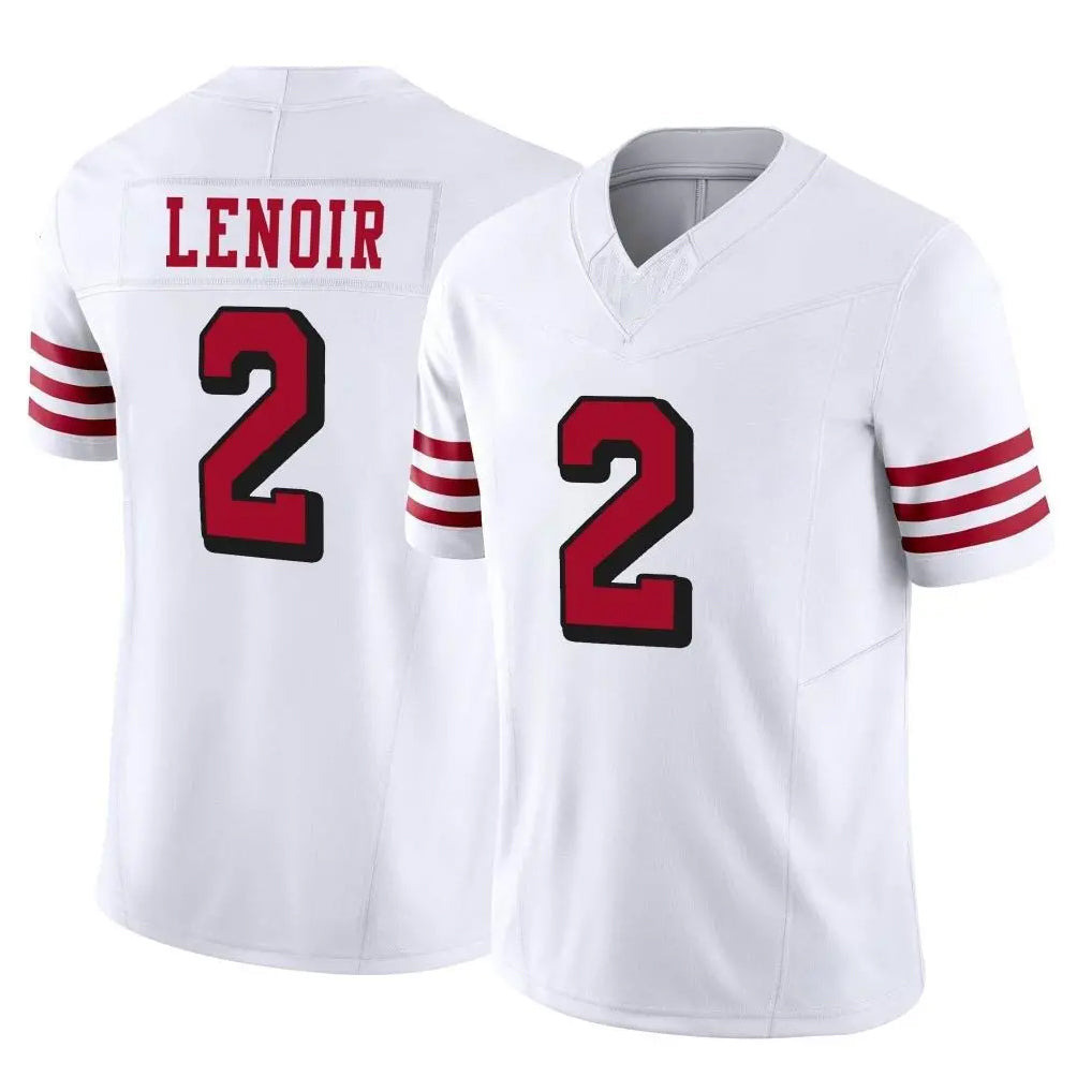 PETTCS SF.49ers #2 Deommodore Lenoir Player White Limited Alternate Vapor F.U.S.E. Home Game Stitched Jerseys