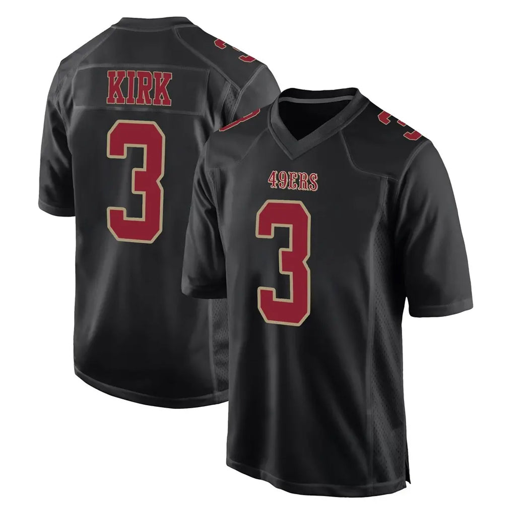 PETTCS SF.49ers #3 Christian Kirk Player Black Fashion Home Game Stitched Jerseys