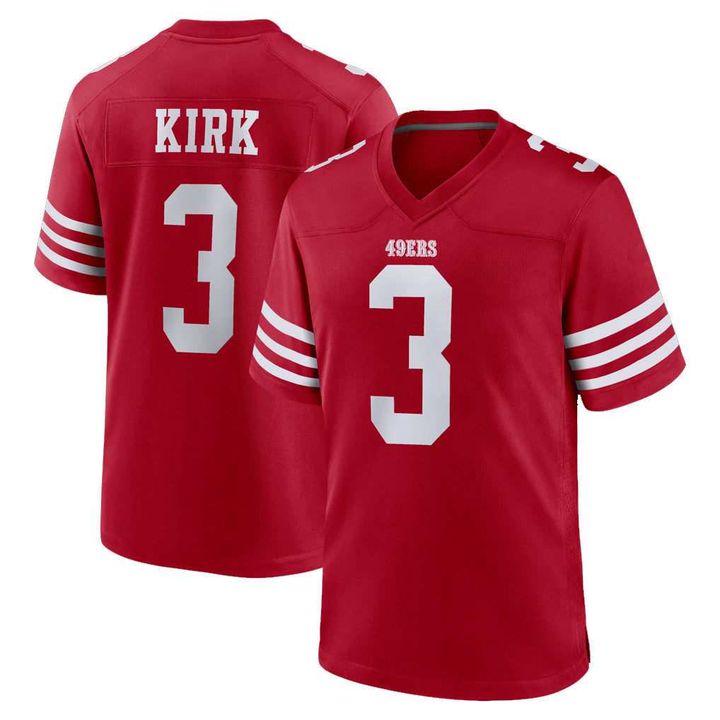 PETTCS SF.49ers #3 Christian Kirk Player Red Game Home Stitched Jerseys