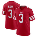 PETTCS SF.49ers #3 Christian Kirk Player Red Game Home Stitched Jerseys