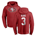 PETTCS SF.49ers #3 Christian Kirk Player Red LOGO Pullover Hoodies Home Game Stitched Jerseys