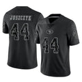 PETTCS SF.49ers #44 Kyle Juszczyk Player Black Limited Reflective Home Game Stitched Jerseys