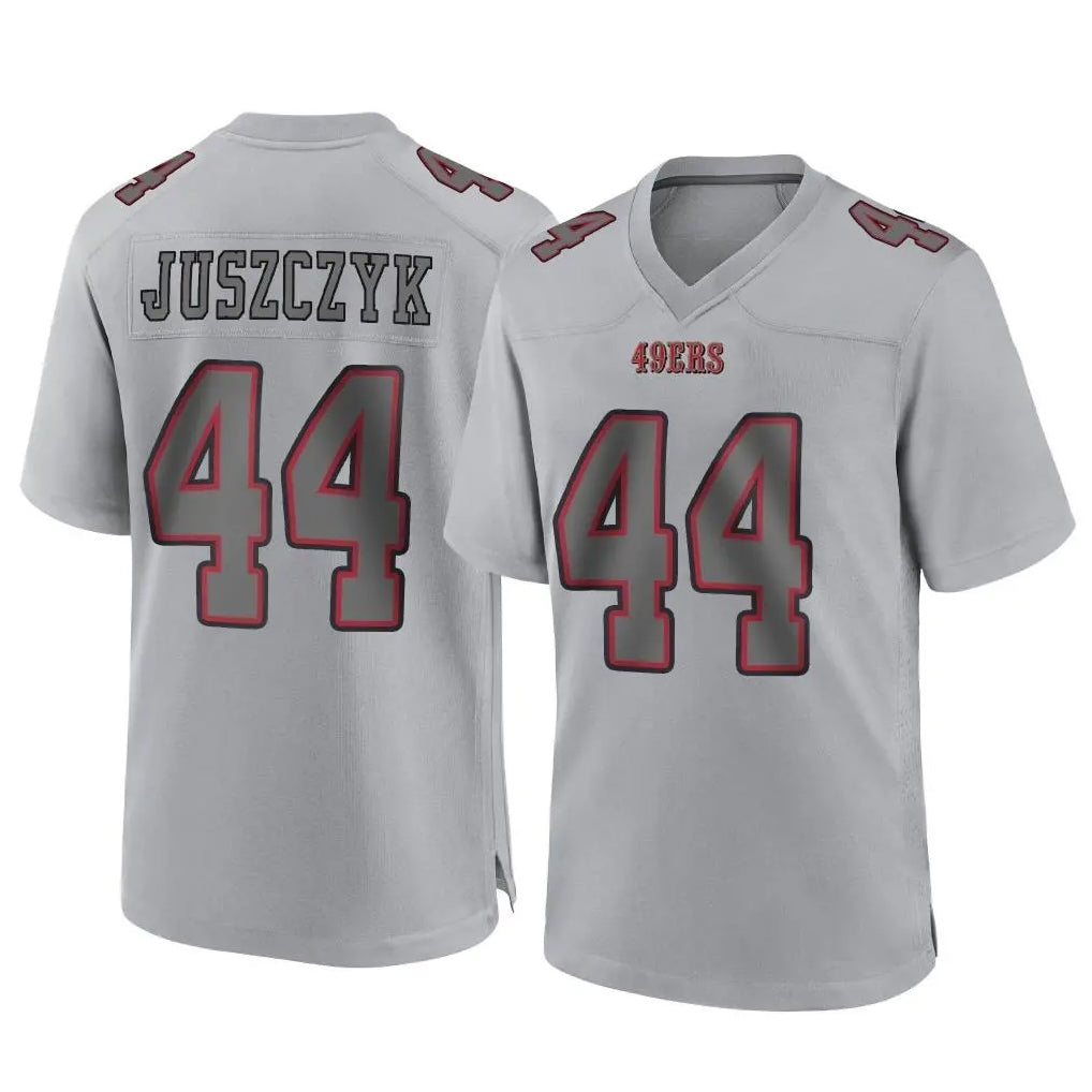 PETTCS SF.49ers #44 Kyle Juszczyk Player Gray Atmosphere Fashion Home Game Stitched Jerseys