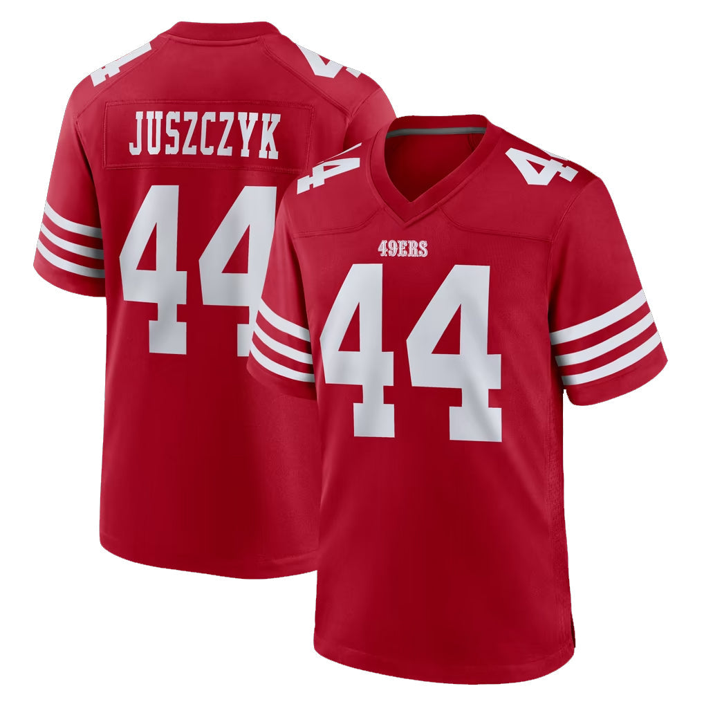 PETTCS SF.49ers #44 Kyle Juszczyk Player Red Game Home Stitched Jerseys