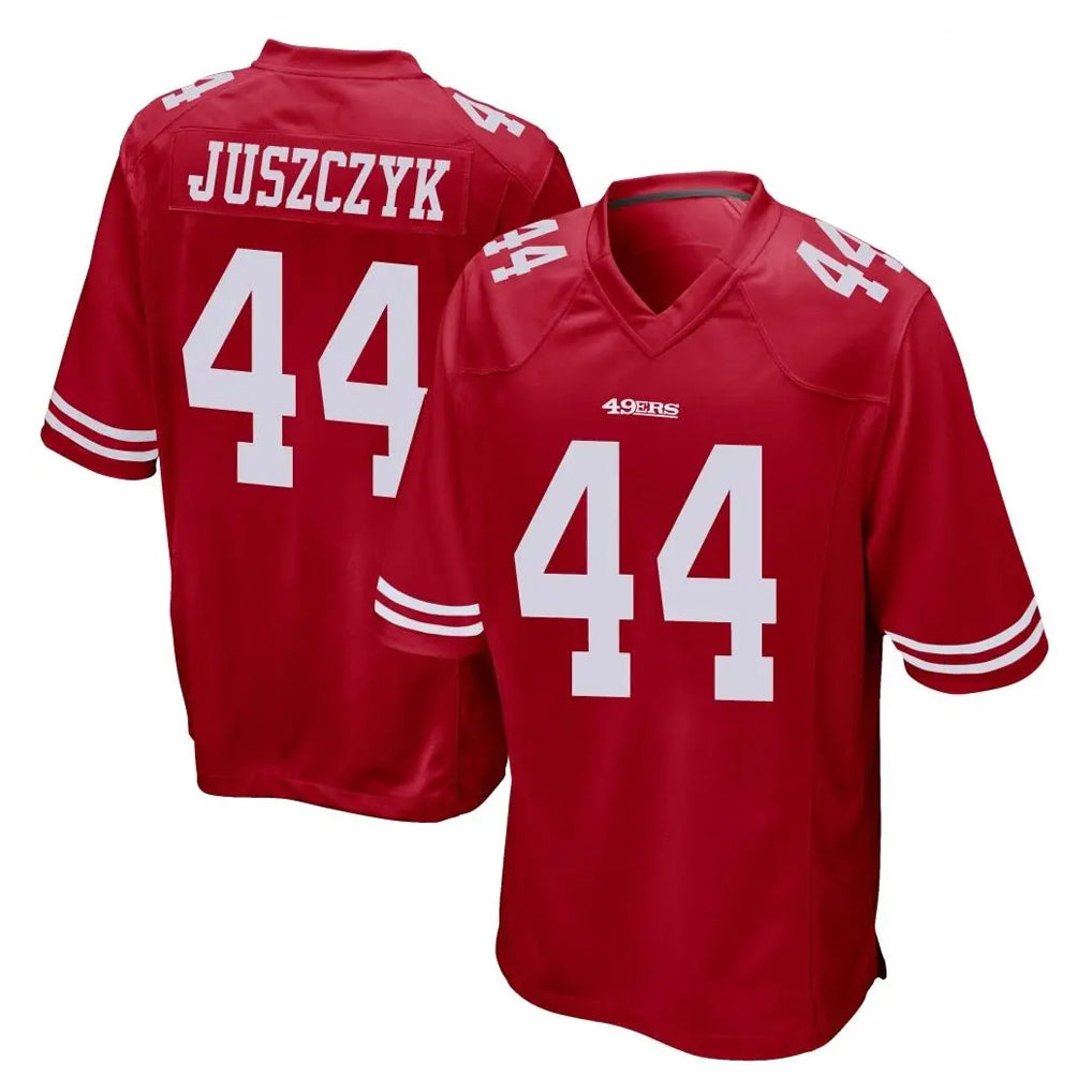 PETTCS SF.49ers #44 Kyle Juszczyk Player Red Home Game Stitched Jerseys