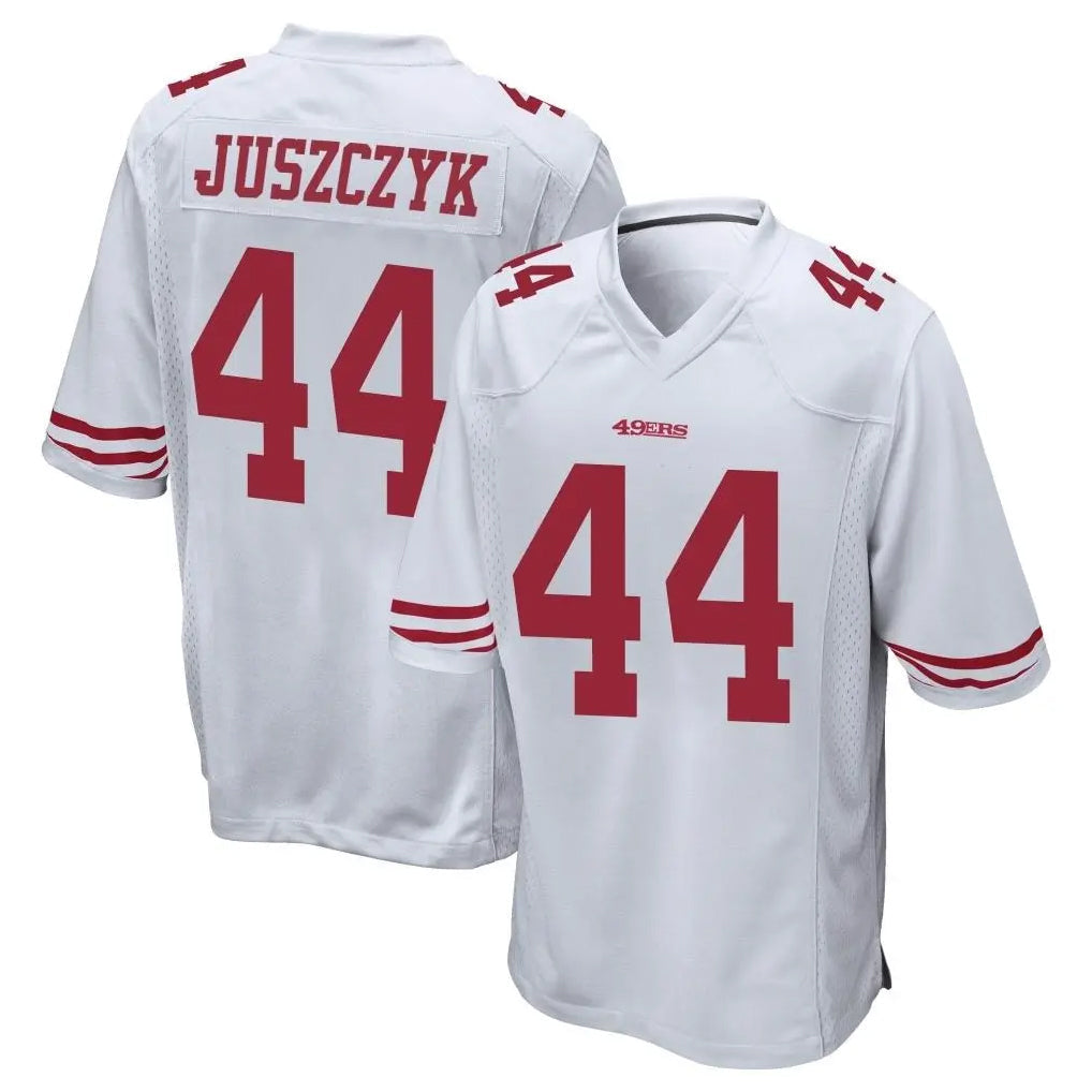 PETTCS SF.49ers #44 Kyle Juszczyk Player White Home Game Stitched Jerseys
