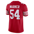 PETTCS SF.49ers #54 Fred Warner Scarlet Vapor F.U.S.E. Limited Stitched Jerseys