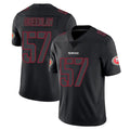 PETTCS SF.49ers #57 Dre Greenlaw Player Black Impact Limited Home Game Stitched Jerseys