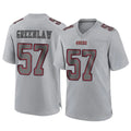 PETTCS SF.49ers #57 Dre Greenlaw Player Gray Atmosphere Fashion Home Game Stitched Jerseys